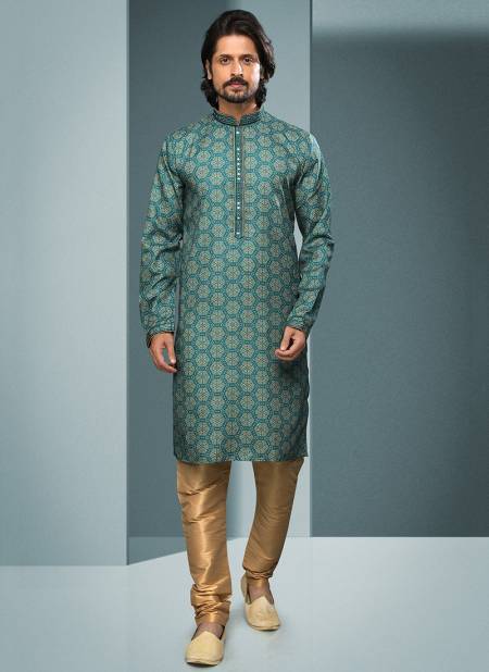 Dark Green Colour Creation Vol 27 New Latest Designer Party Wear Cotton Kurta With Pant Collection 1589